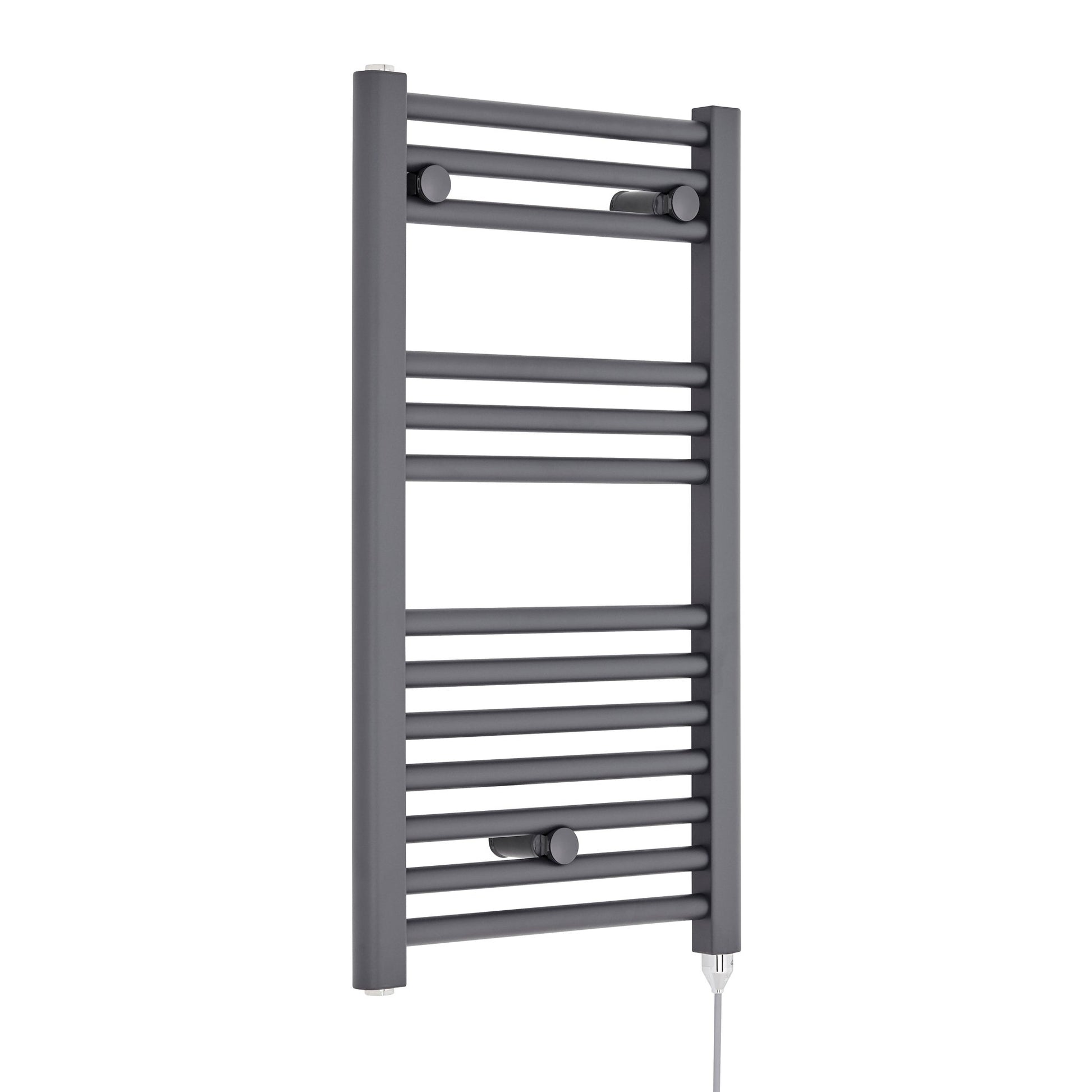Nui Electric Towel Rail Contemporary Anthracite Steel 720x400x30mm - JJ Building Materials