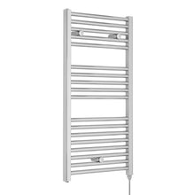 Nui Electric Towel Rail Contemporary Chrome Steel 920x480x30mm - JJ Building Materials