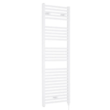 Nui Electric Towel Rail Contemporary White Steel 1375x480x30mm - JJ Building Materials