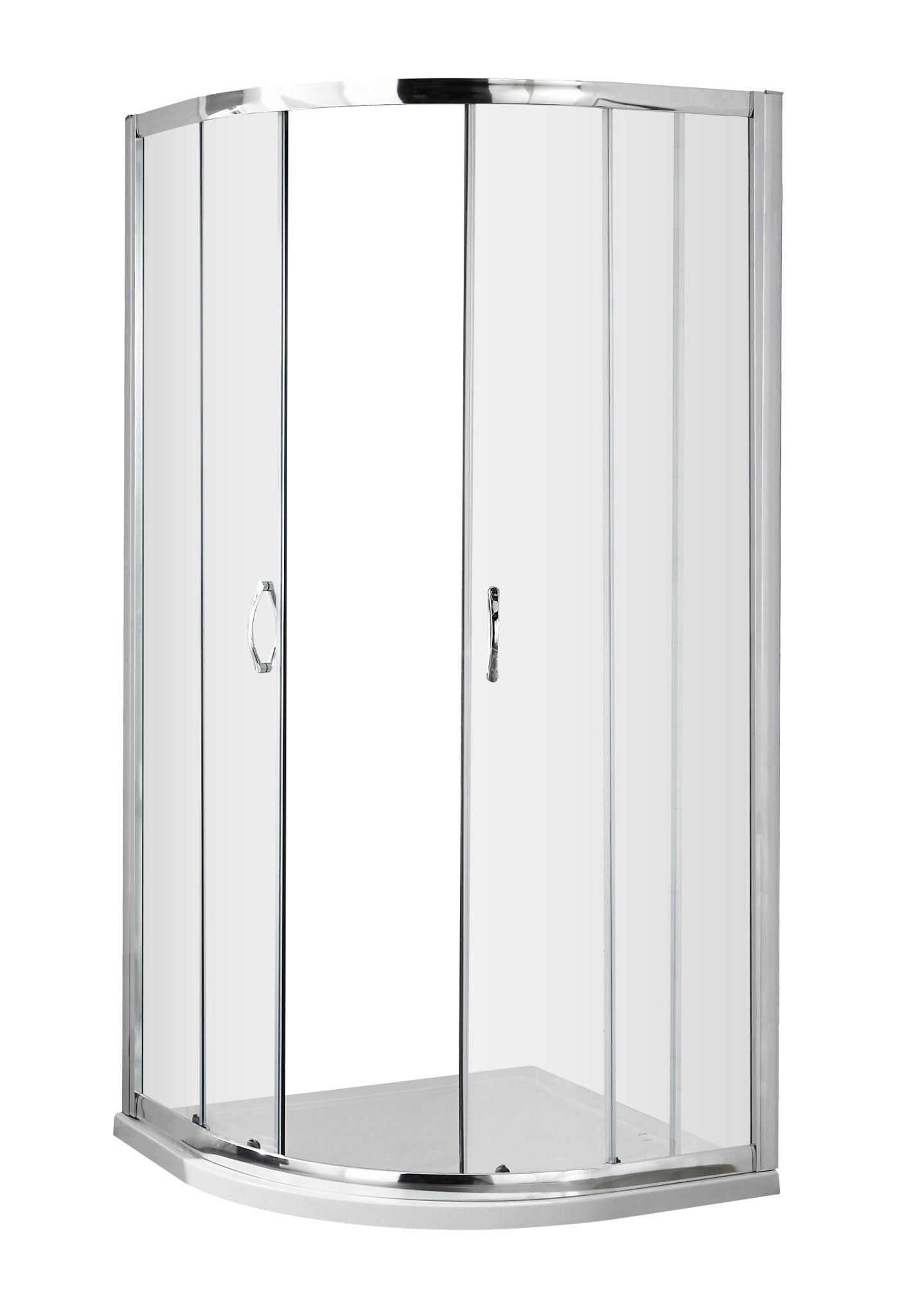 Nui Ella 1850 X 700mm Quadrant Shower Enclosure Contemporary Chrome Aluminium 1850x680x680mm - JJ Building Materials
