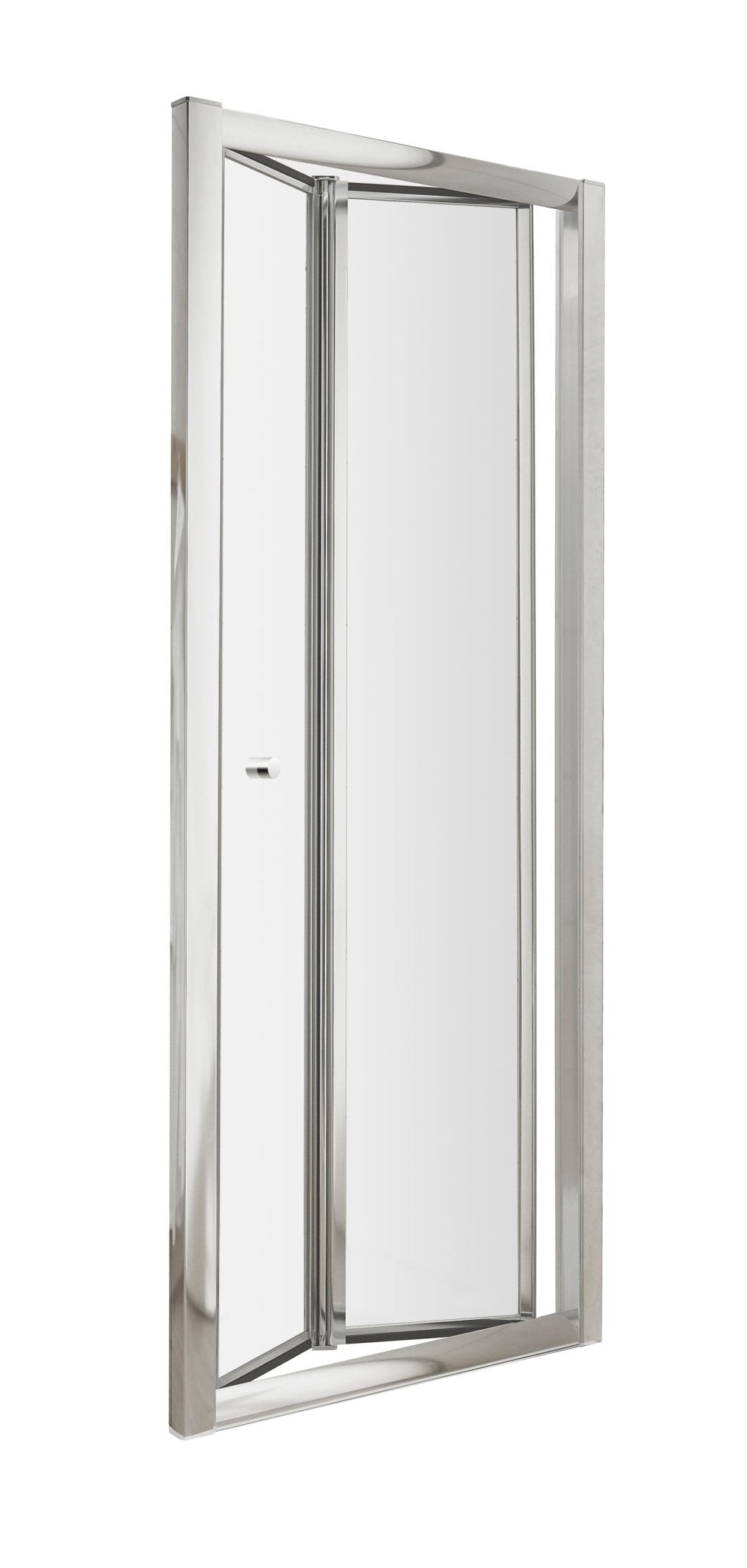 Nui Ella 1850 X 800mm Bi - folding Shower Door Contemporary Chrome Aluminium 1850x790x44mm - JJ Building Materials