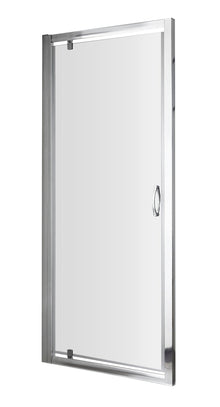 Nui Ella 1850 X 800mm Pivot Shower Door Contemporary Chrome Aluminium 1850x890x44mm - JJ Building Materials