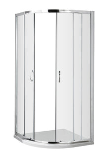 Nui Ella 1850 X 900mm Quadrant Shower Enclosure Contemporary Chrome Aluminium 1850x880x880mm - JJ Building Materials