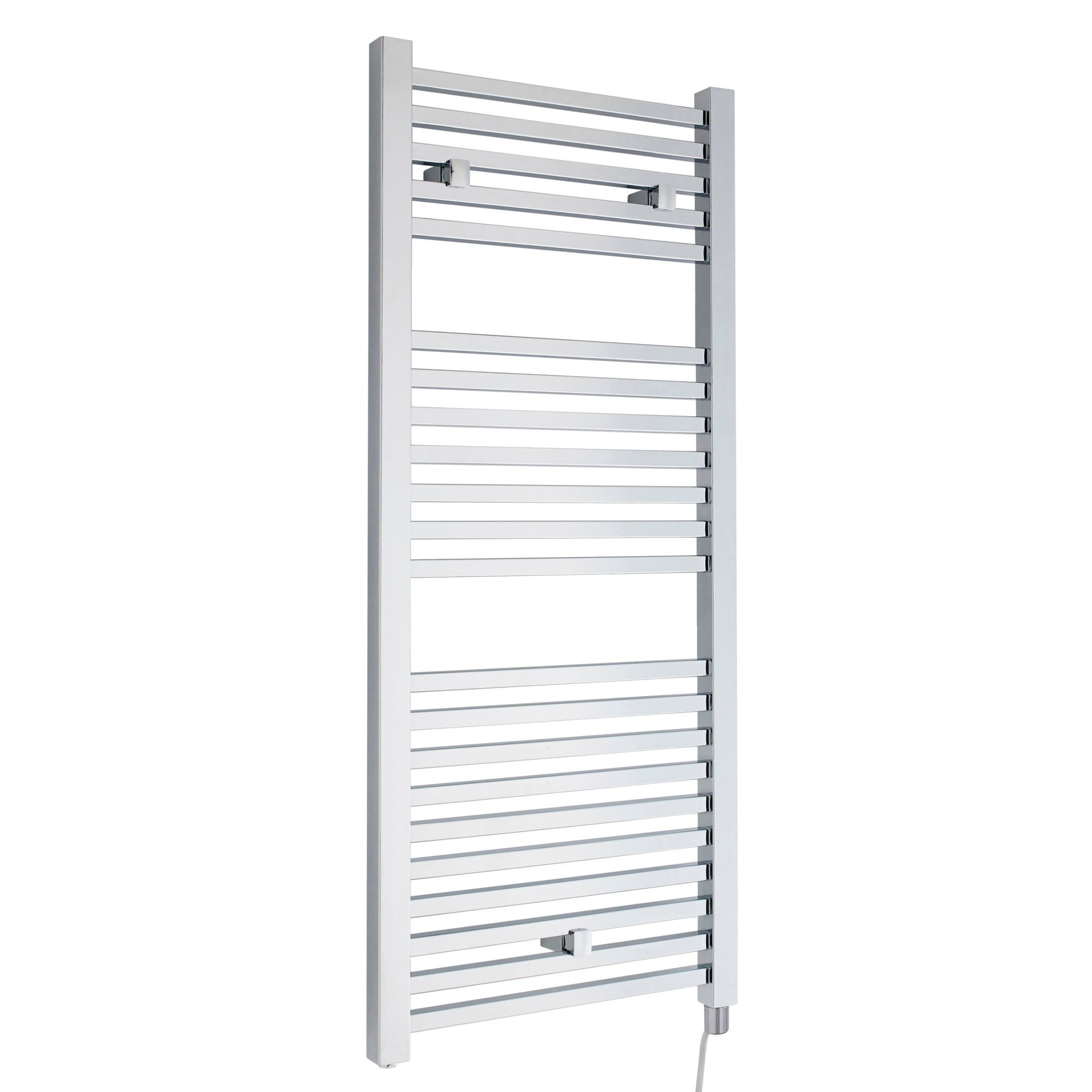 Nui Eton Electric Radiator Contemporary Chrome Steel 1100x500x30mm - JJ Building Materials