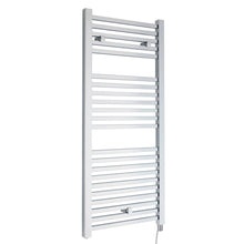 Nui Eton Electric Radiator Contemporary Chrome Steel 1100x500x30mm - JJ Building Materials