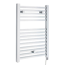 Nui Eton Electric Radiator Contemporary Chrome Steel 690x500x30mm - JJ Building Materials