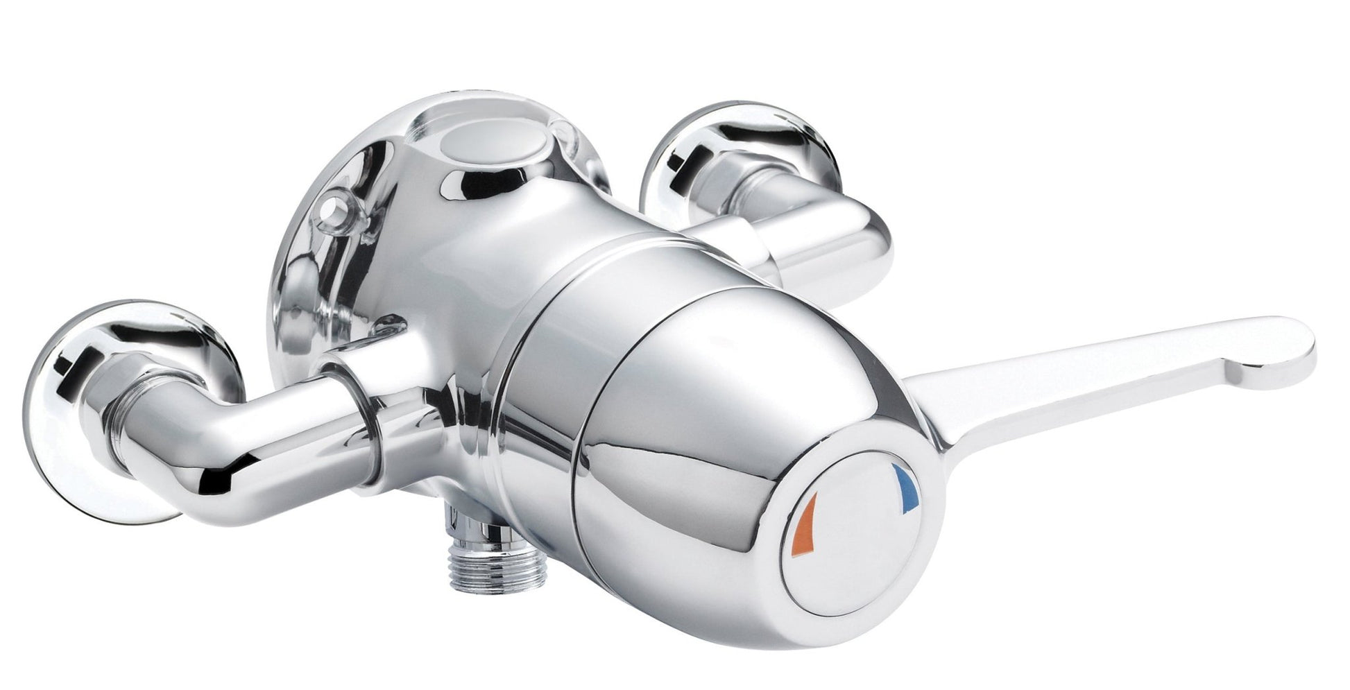 Nui Exposed Sequential Thermostatic Valve Contemporary Chrome Brass 110x200x138mm - JJ Building Materials