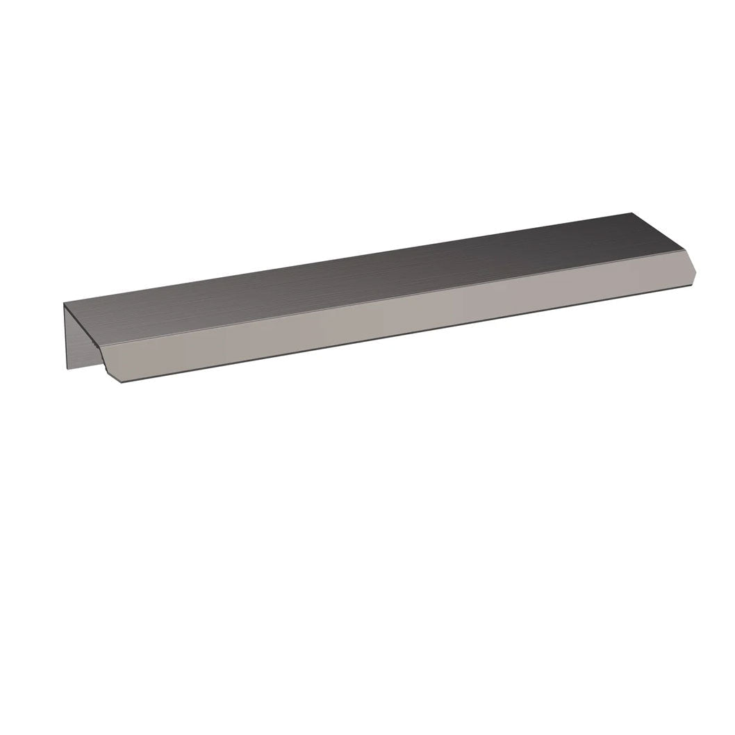 Nui Finger Pull Handle 150mm Contemporary Brushed Pewter Aluminium 17x150x36mm - JJ Building Materials