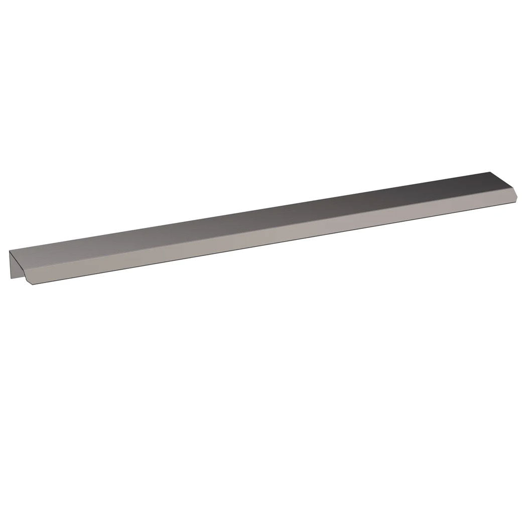 Nui Finger Pull Handle 300mm Contemporary Brushed Pewter Aluminium 17x300x36mm - JJ Building Materials