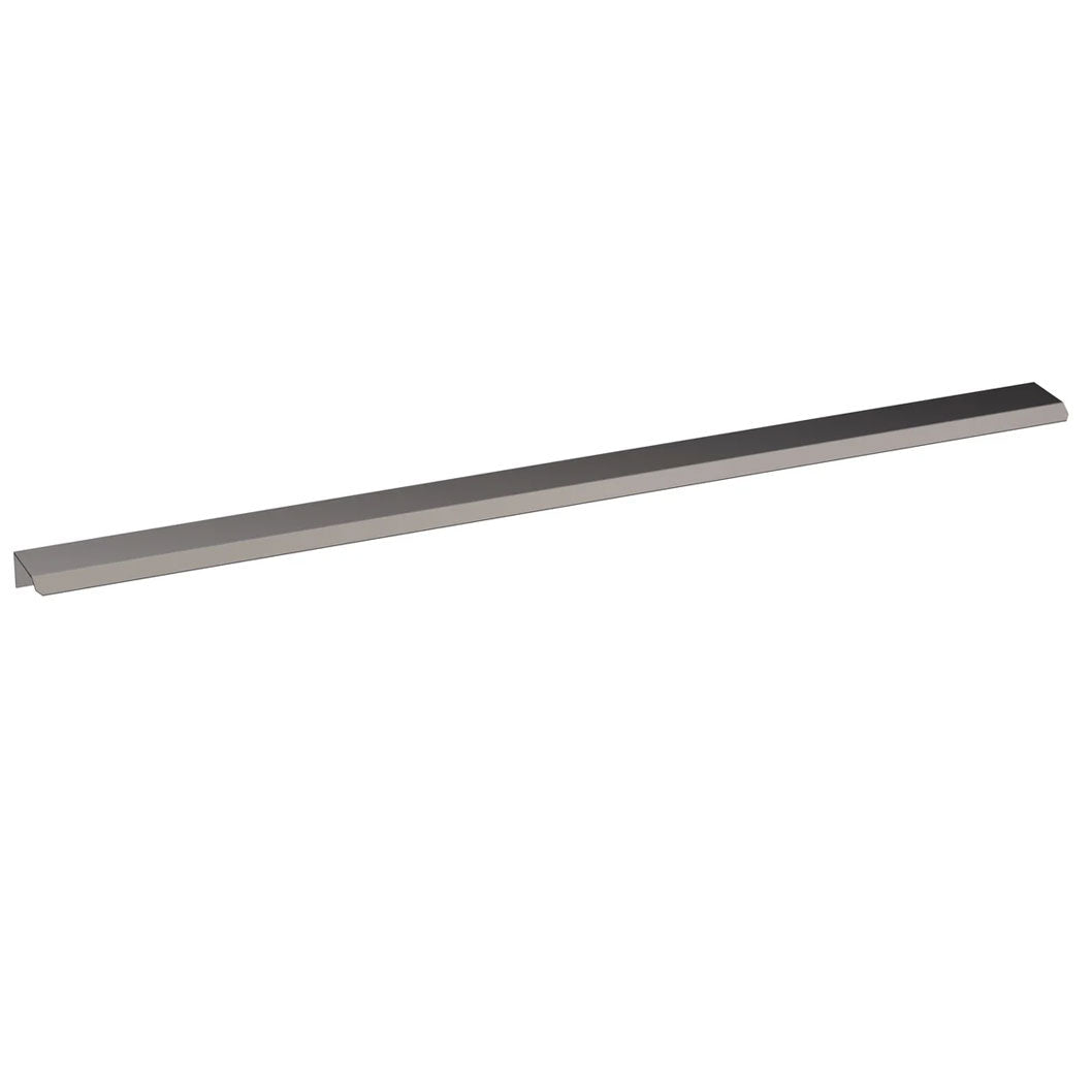 Nui Finger Pull Handle 500mm Contemporary Brushed Pewter Aluminium 17x500x36mm - JJ Building Materials