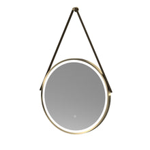 Nui Framed Led Touch Sensor Mirrors 600mm Round Illuminated Mirror Contemporary Brushed Brass Aluminium 600x600x40mm - JJ Building Materials