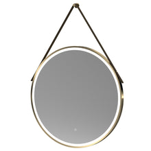 Nui Framed Led Touch Sensor Mirrors 800mm Round Illuminated Mirror Contemporary Brushed Brass Aluminium 800x800x40mm - JJ Building Materials
