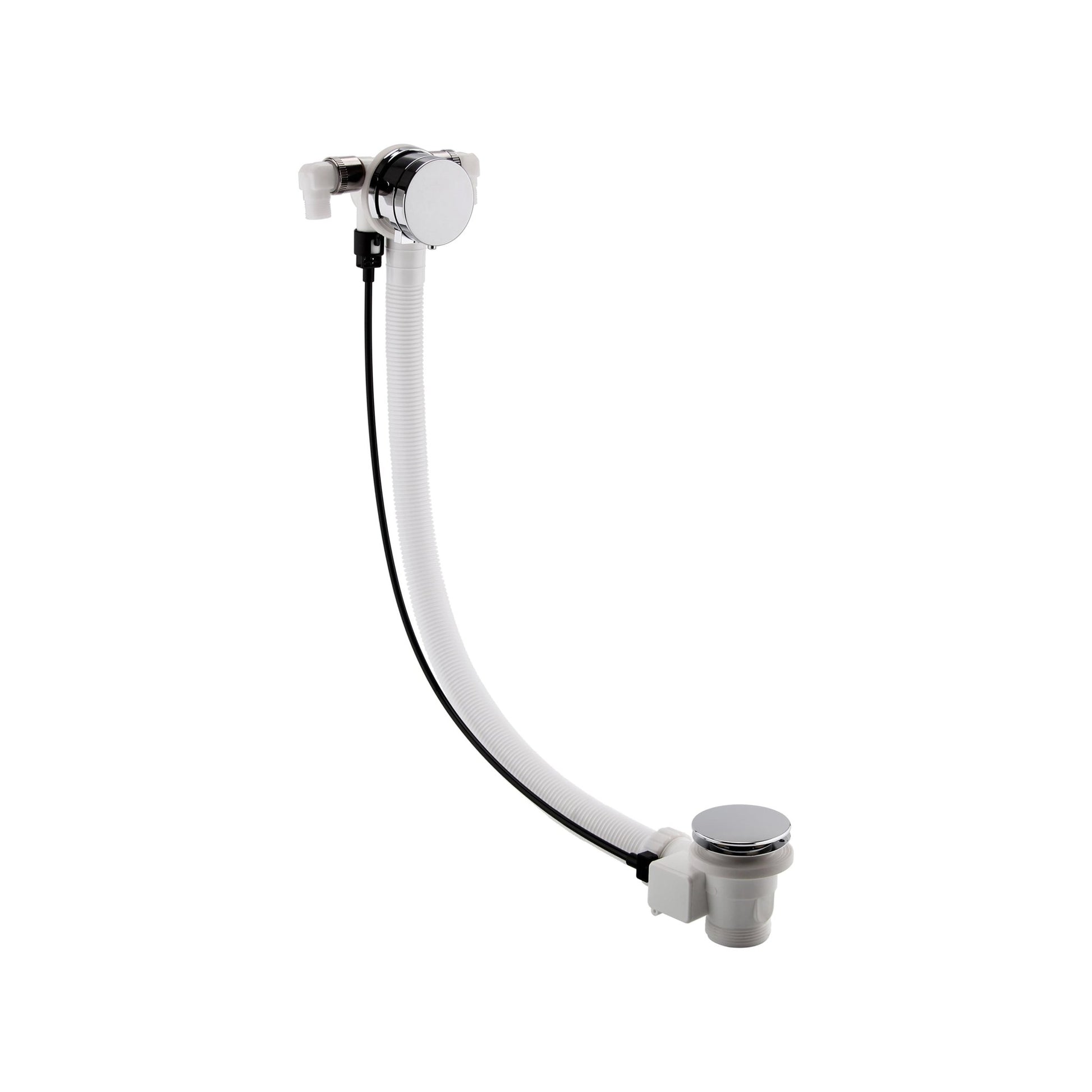 Nui Freeflow Bath Filler Contemporary Chrome Brass 115x70x70mm - JJ Building Materials