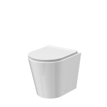 Nui Freya Round Rimless Btw Pan & Soft Close Seat Contemporary White Vitreous China 417x365x500mm - JJ Building Materials