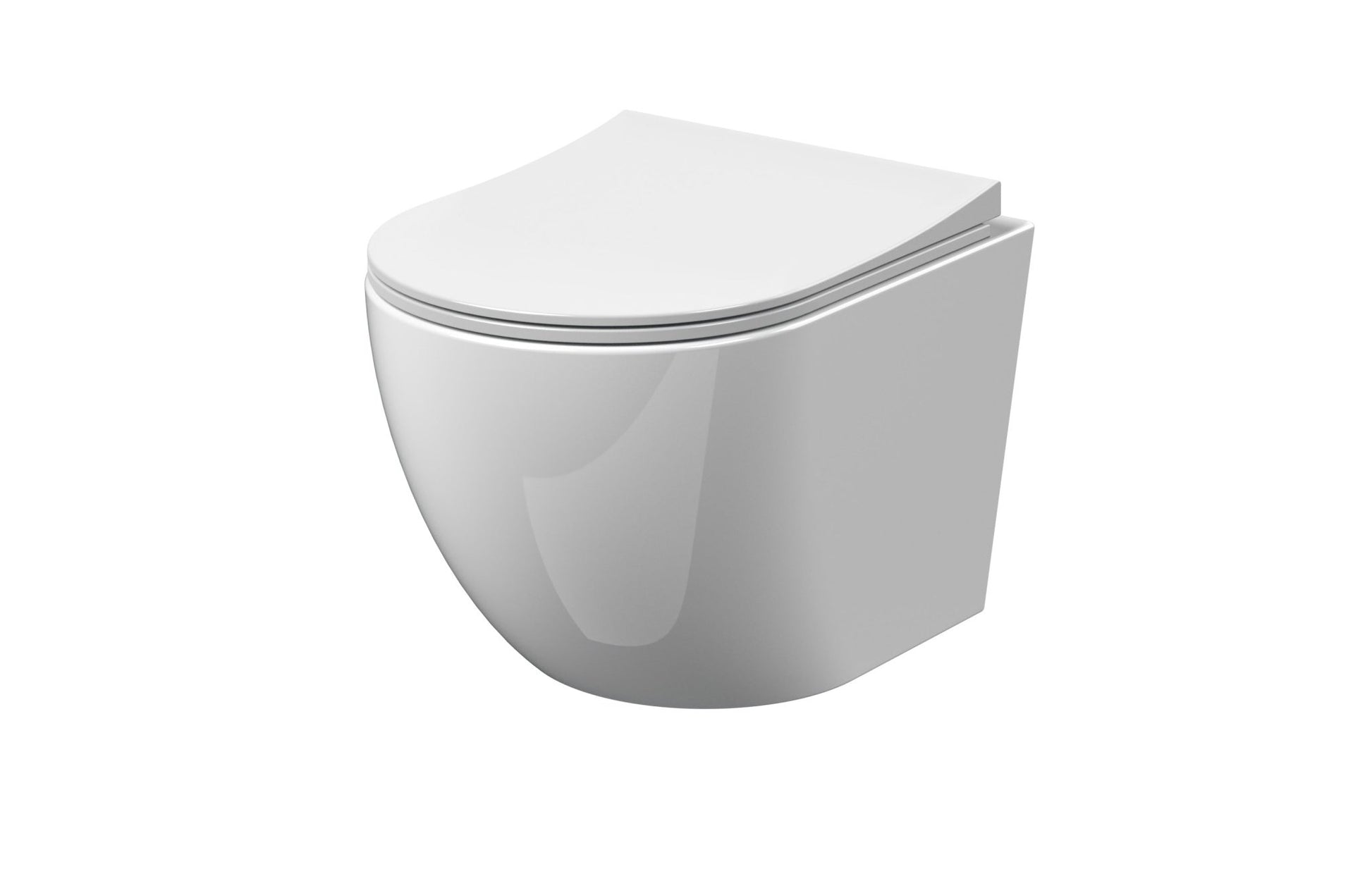 Nui Freya Wall Hung Pan & Soft Close Seat Contemporary White Vitreous China 323x360x482mm - JJ Building Materials