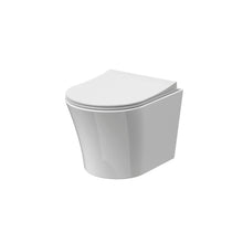 Nui Freya Wall Hung Pan & Soft Close Seat Contemporary White Vitreous China 363x365x475mm - JJ Building Materials
