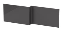 Nui Fusion 1700mm Square Shower Bath Front Panel Contemporary Gloss Grey MFC Gloss 520x1698x163mm - JJ Building Materials