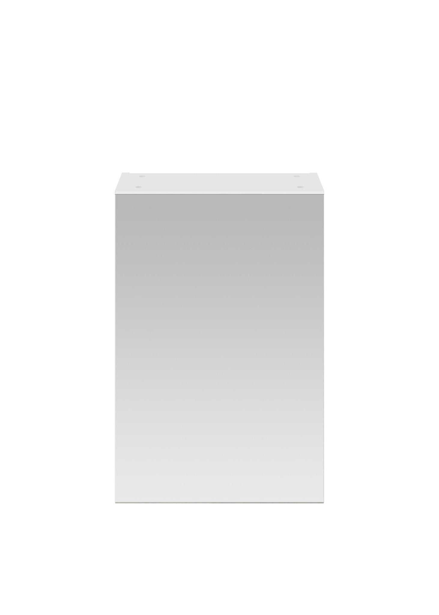 Nui Fusion 450mm Mirror Cabinet Contemporary Gloss White MFC Painted Gloss 715x450x182mm - JJ Building Materials