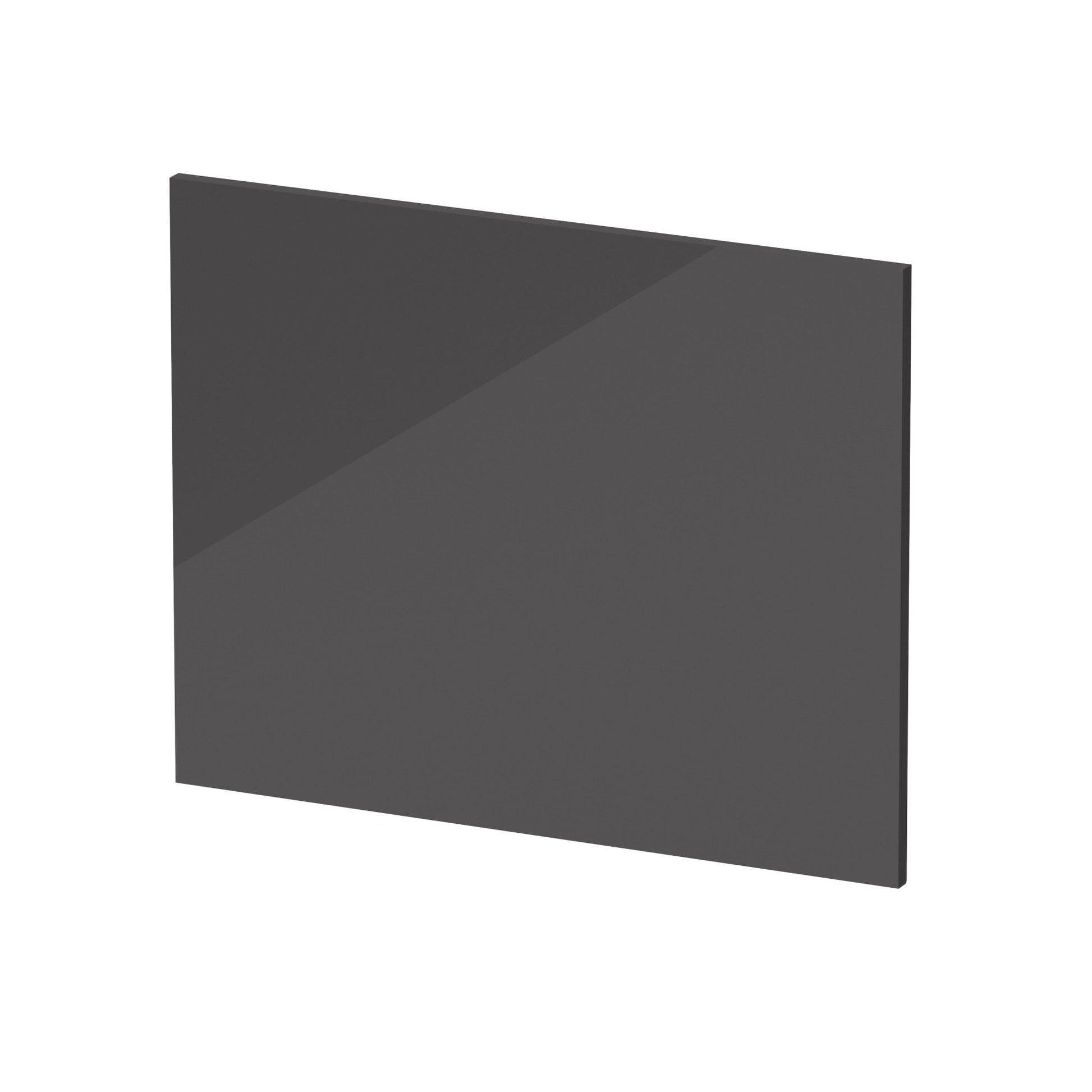 Nui Fusion Square Shower Bath End Panel Contemporary Gloss Grey MFC Gloss 520x680x18mm - JJ Building Materials