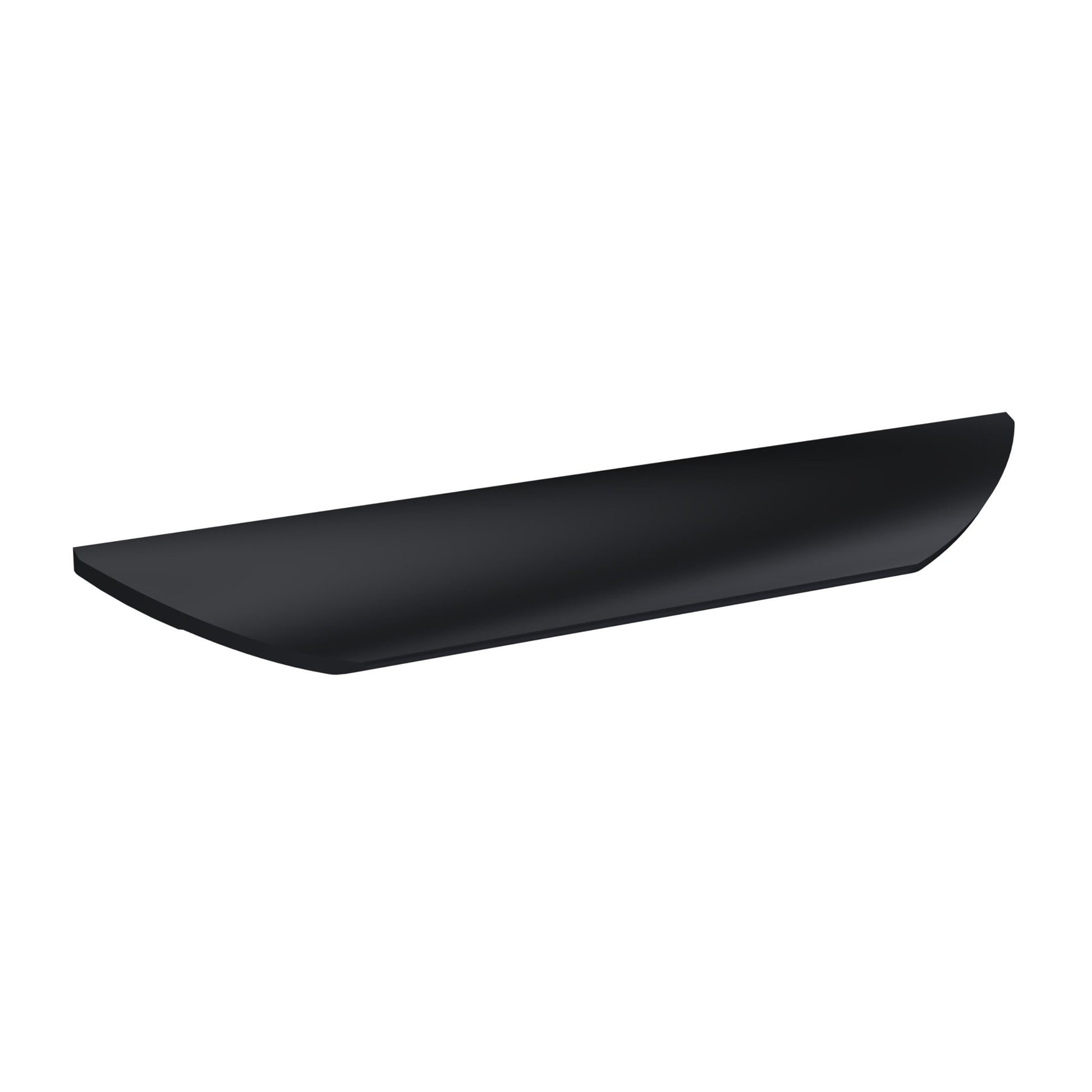 Nui Handles Finger Pull Handle 160mm Contemporary Black Aluminium 25x252x28mm - JJ Building Materials