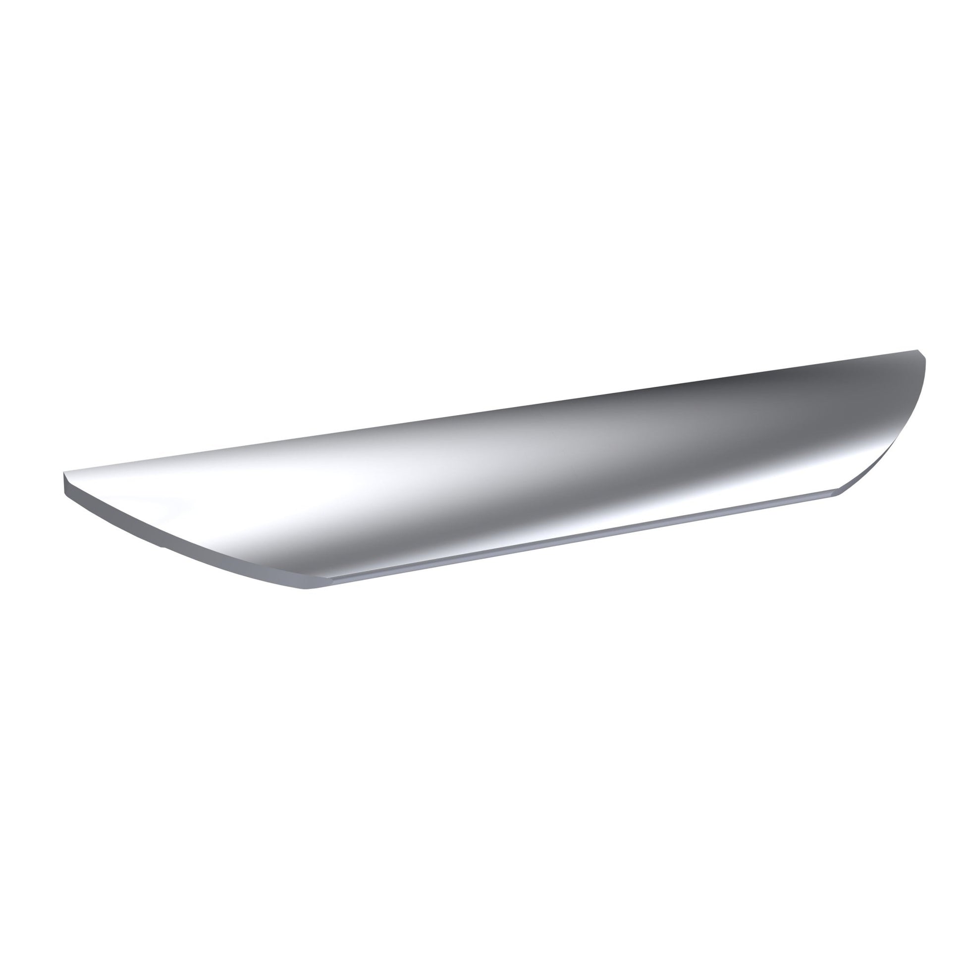 Nui Handles Finger Pull Handle 160mm Contemporary Chrome Aluminium 25x252x28mm - JJ Building Materials