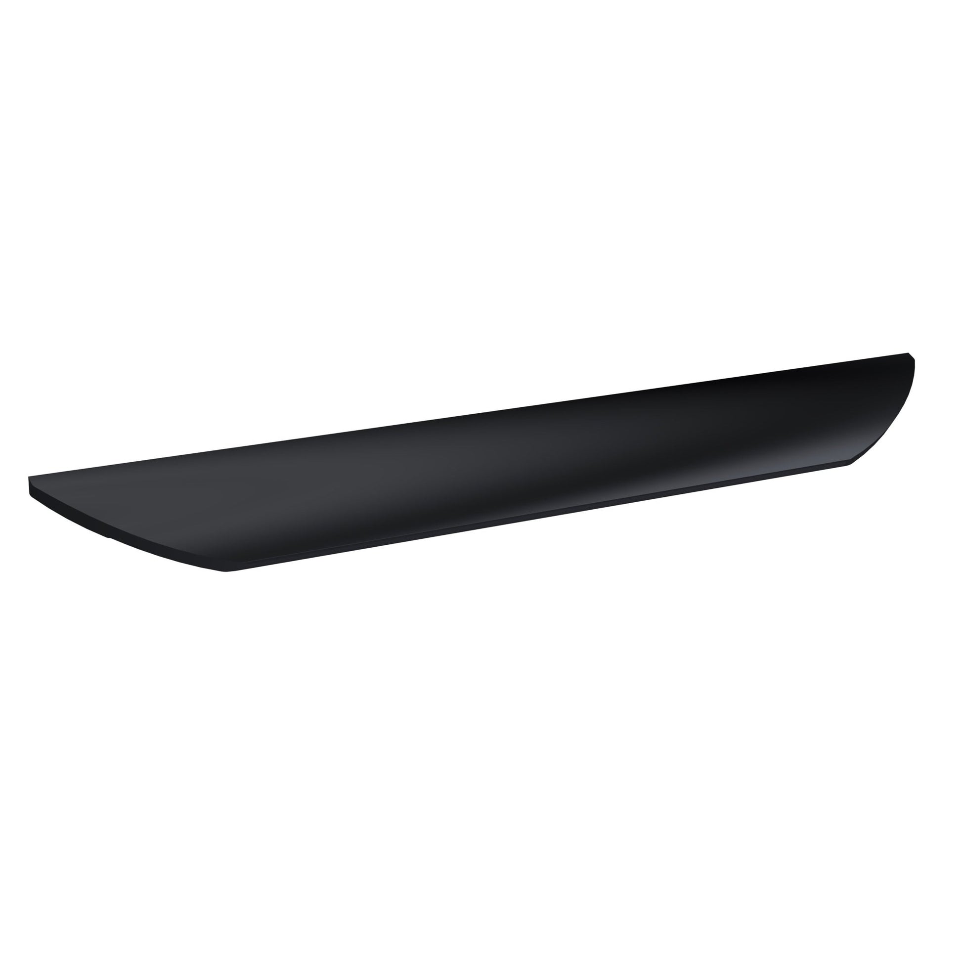 Nui Handles Finger Pull Handle 224mm Contemporary Black Aluminium 25x316x28mm - JJ Building Materials