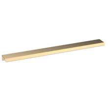 Nui Handles Finger Pull Handle 300mm Contemporary Brushed Brass Aluminium 17x300x36mm - JJ Building Materials
