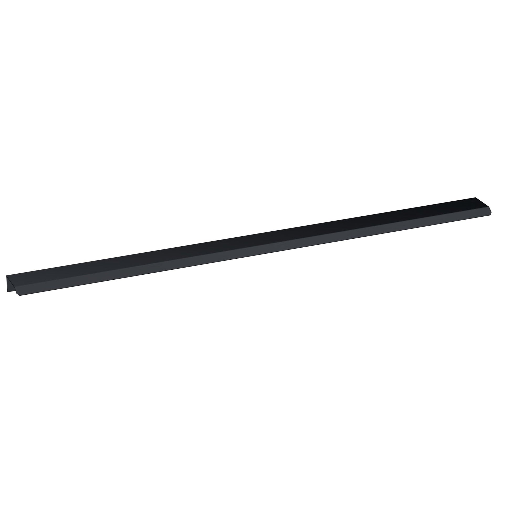 Nui Handles Finger Pull Handle 500mm Contemporary Black Aluminium 17x500x36mm - JJ Building Materials