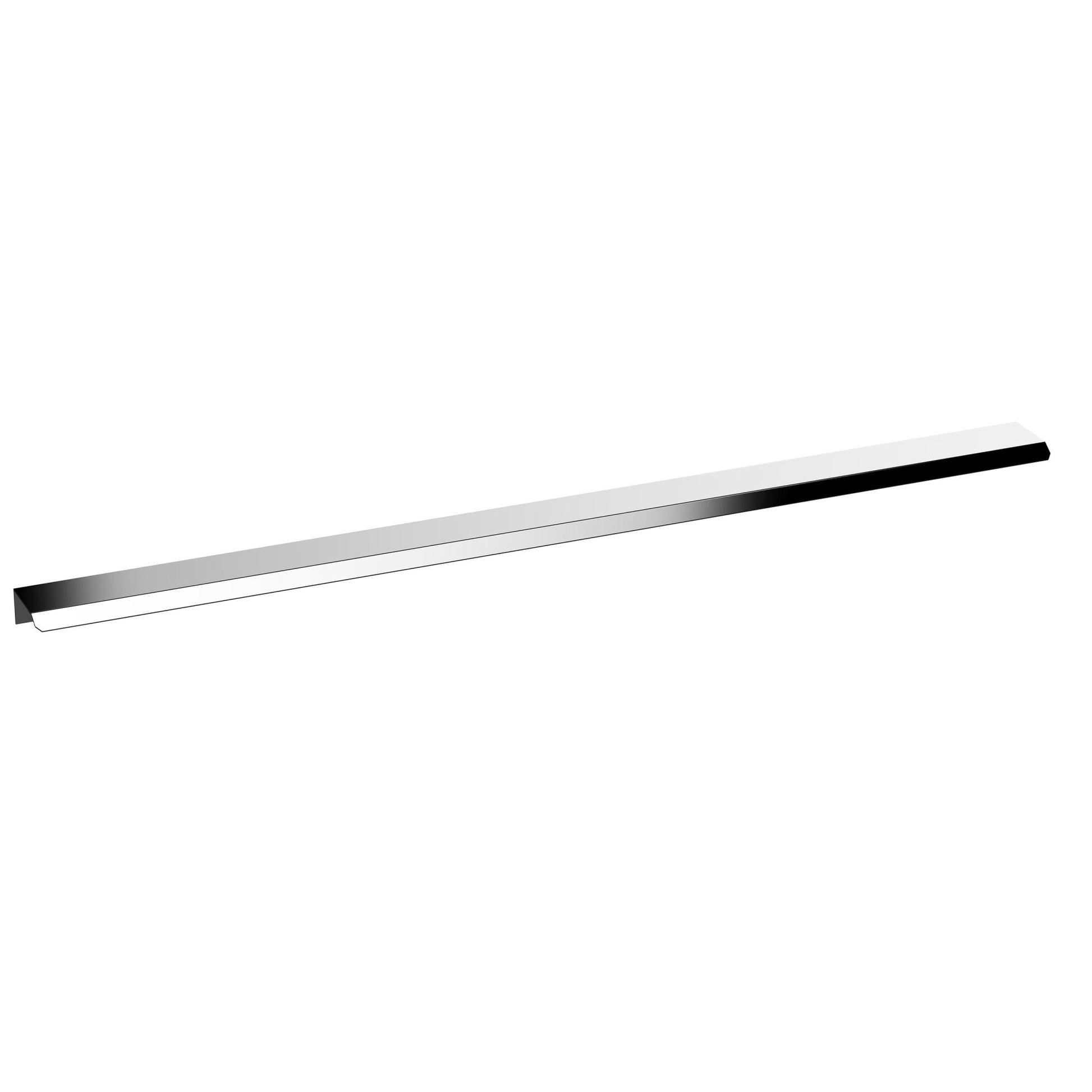 Nui Handles Finger Pull Handle 500mm Contemporary Chrome Aluminium 17x500x36mm - JJ Building Materials