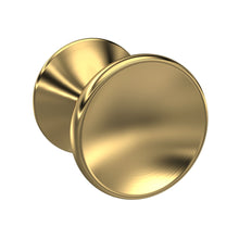 Nui Handles Indented Round Knob Contemporary Brushed Brass Zamac 30x30x29mm - JJ Building Materials