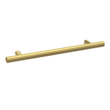Nui Handles Knurled Bar Handle 160mm Contemporary Brushed Brass Brass 220x12x32mm - JJ Building Materials