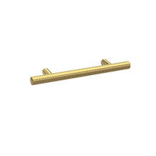 Nui Handles Knurled Bar Handle 96mm Contemporary Brushed Brass Brass 156x12x32mm - JJ Building Materials