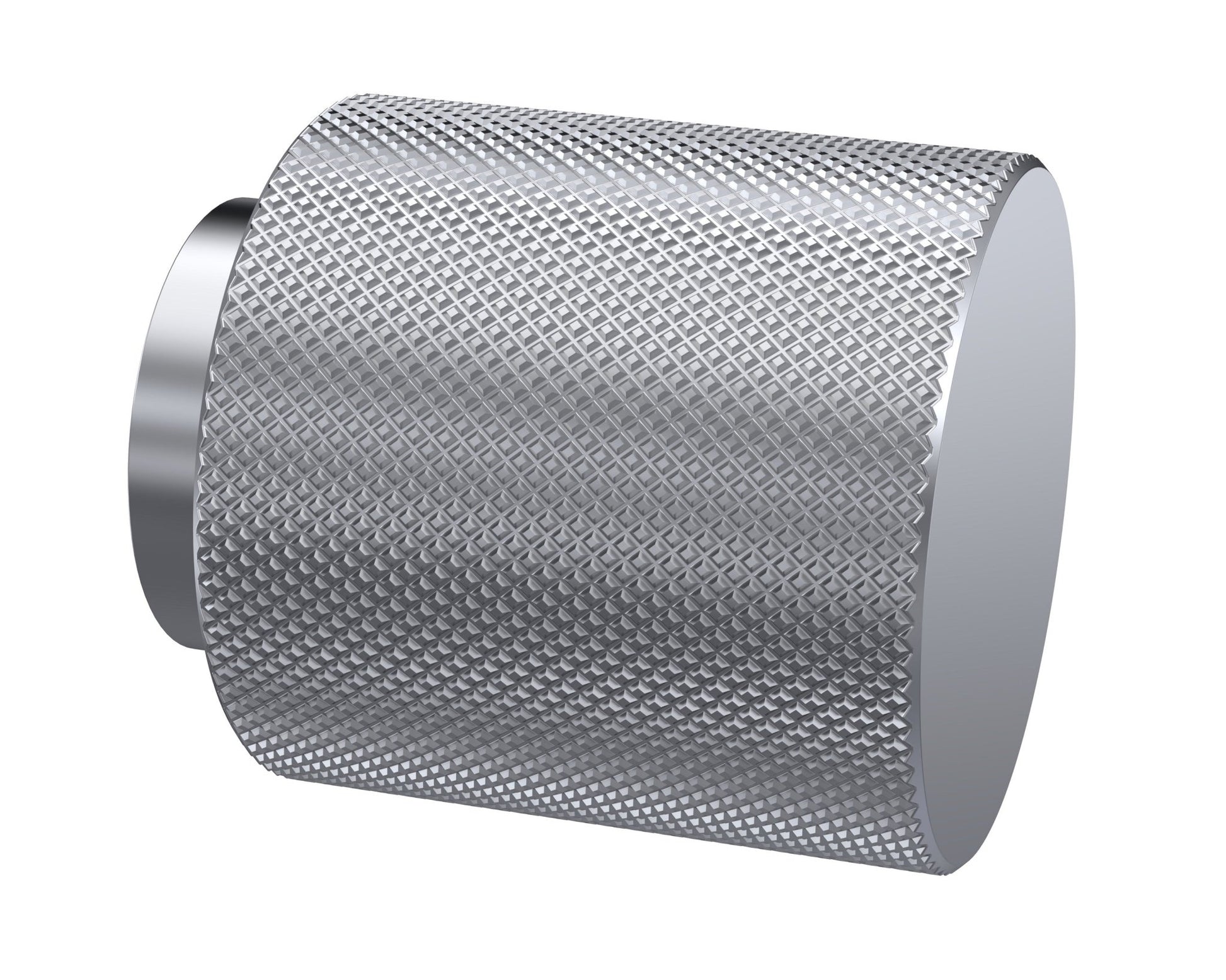 Nui Handles Knurled Round Knob Contemporary Chrome Aluminium 30x30x30mm - JJ Building Materials
