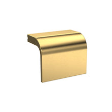 Nui Handles Square Drop Handle Contemporary Brushed Brass Aluminium 32x40x25mm - JJ Building Materials