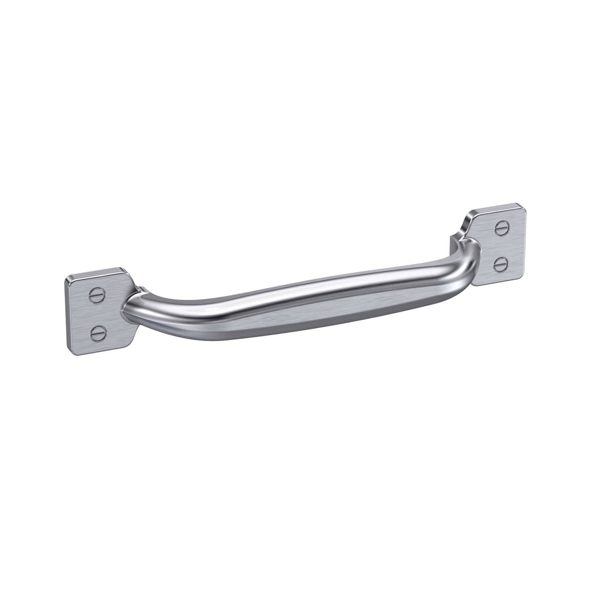 Nui Handles Strap Handle 96mm Contemporary Satin Nickel Brass 126x19x23mm - JJ Building Materials