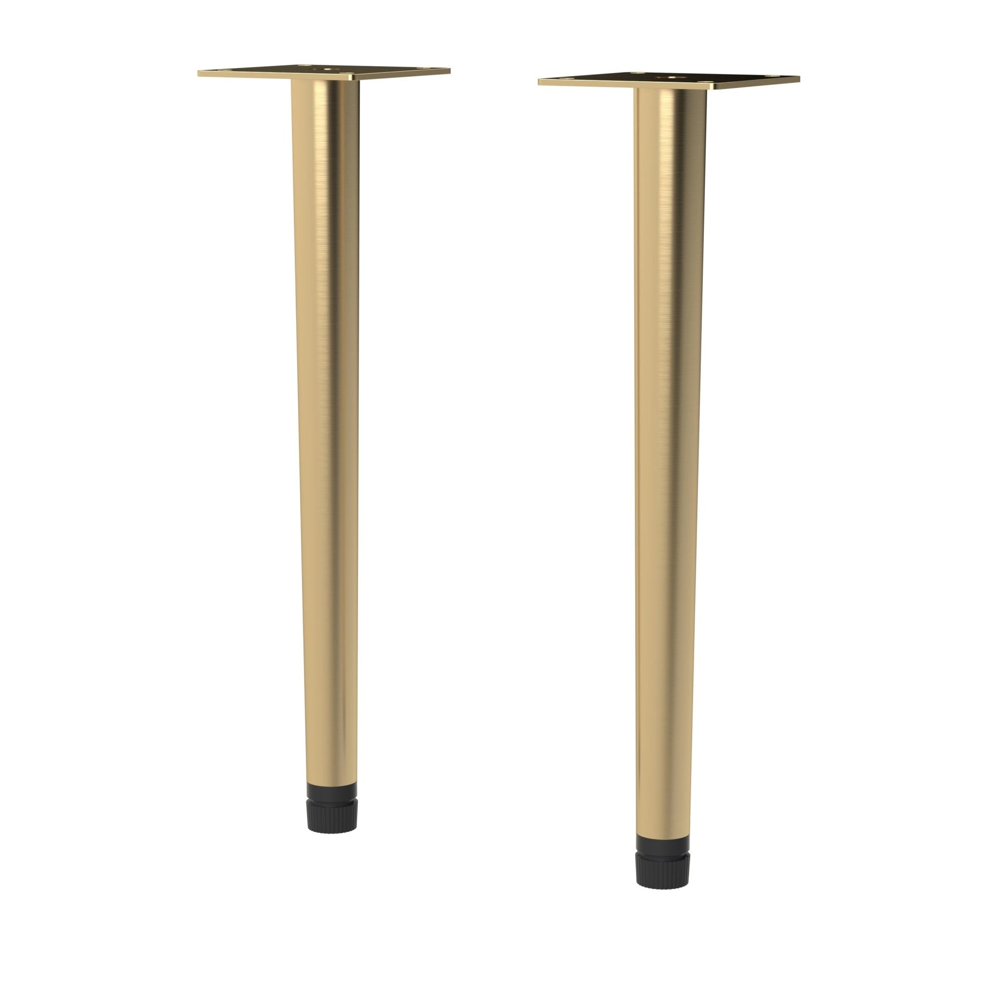 Nui Handles Wall Hung Vanity Decorative Leg Set Contemporary Brushed Brass Stainless Steel 260x70x70mm - JJ Building Materials