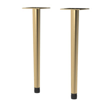 Nui Handles Wall Hung Vanity Decorative Leg Set Contemporary Brushed Brass Stainless Steel 260x70x70mm - JJ Building Materials