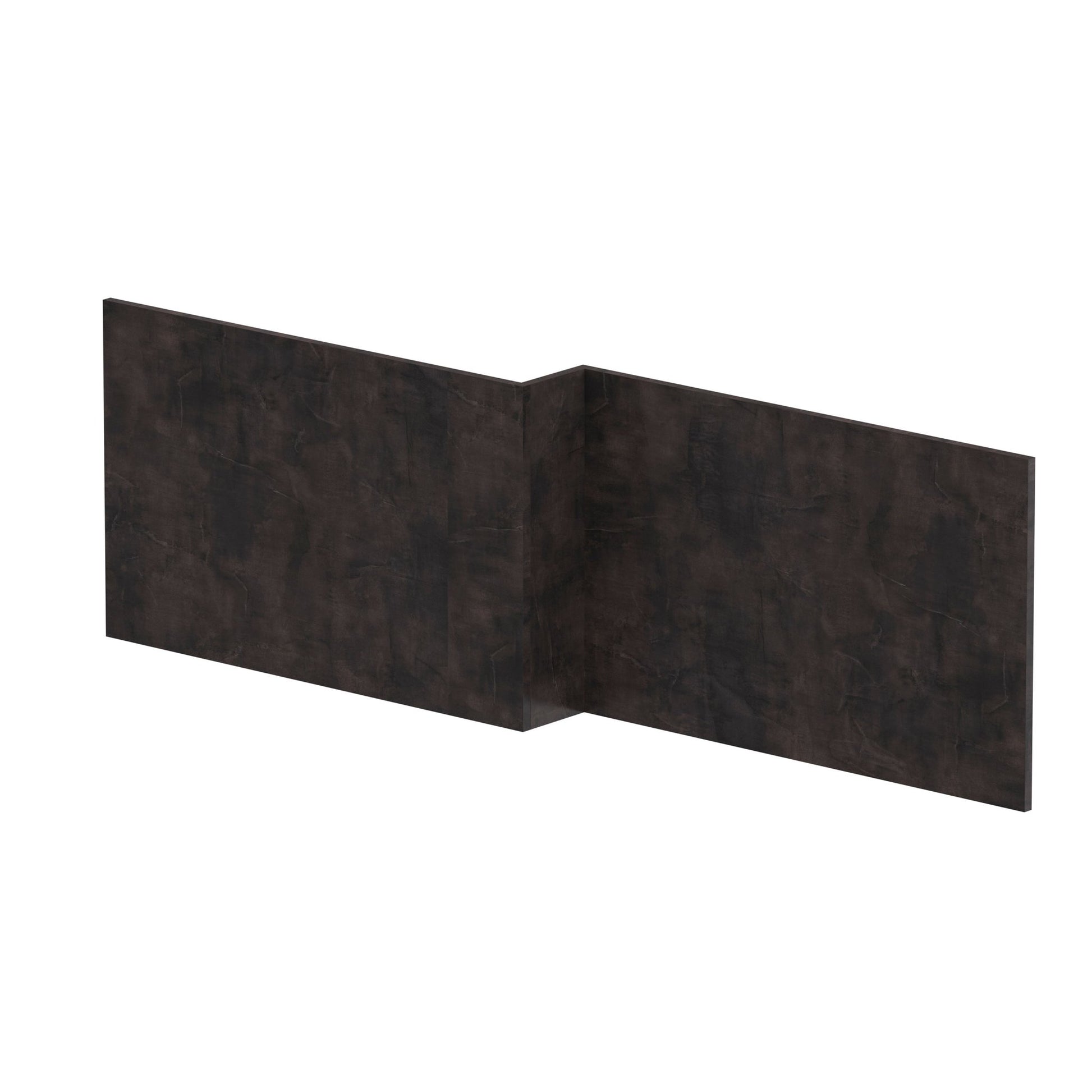 Nui Havana Shower Bath Front Panel (1700mm) Contemporary Metallic Slate MFC Textured Matt 520x1698x163mm - JJ Building Materials