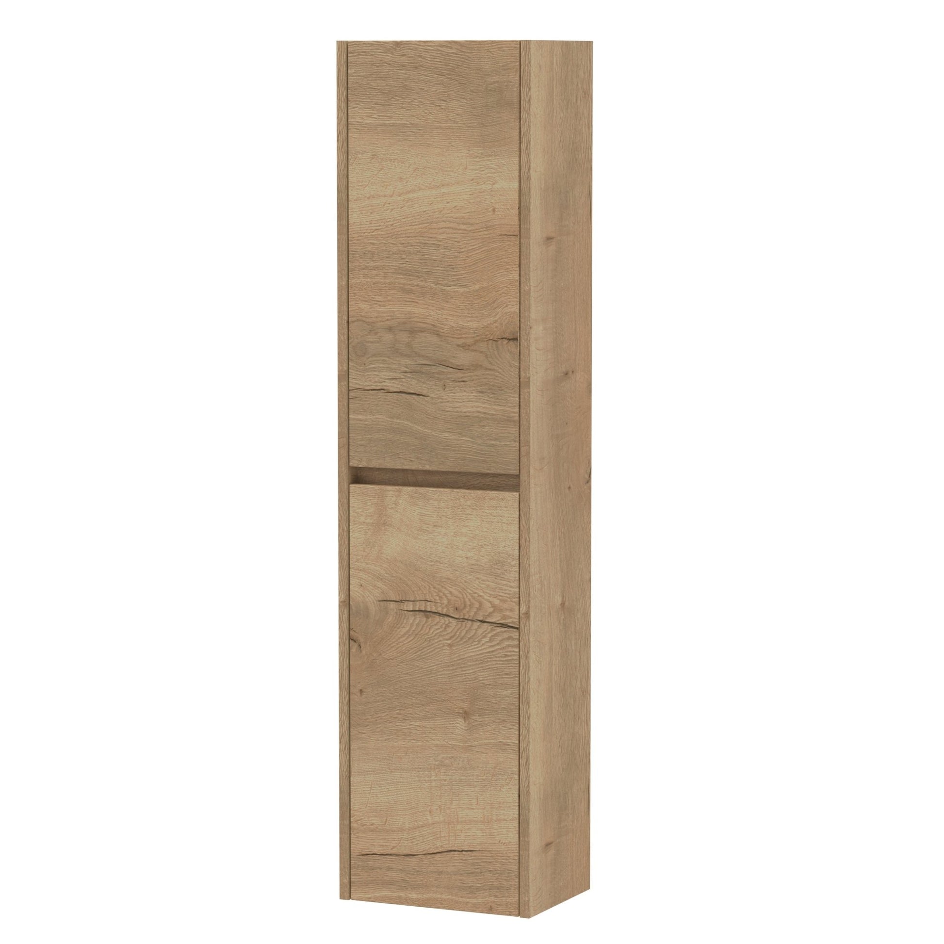 Nui Havana Tall Unit Contemporary Autumn Oak MFC Textured Woodgrain 1433x350x255mm - JJ Building Materials