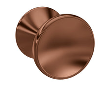 Nui Indented Round Knob Contemporary Brushed Bronze Zamac 29x30x29mm - JJ Building Materials
