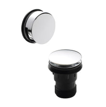Nui Inset Bath Push Button Waste Contemporary Chrome Brass - JJ Building Materials