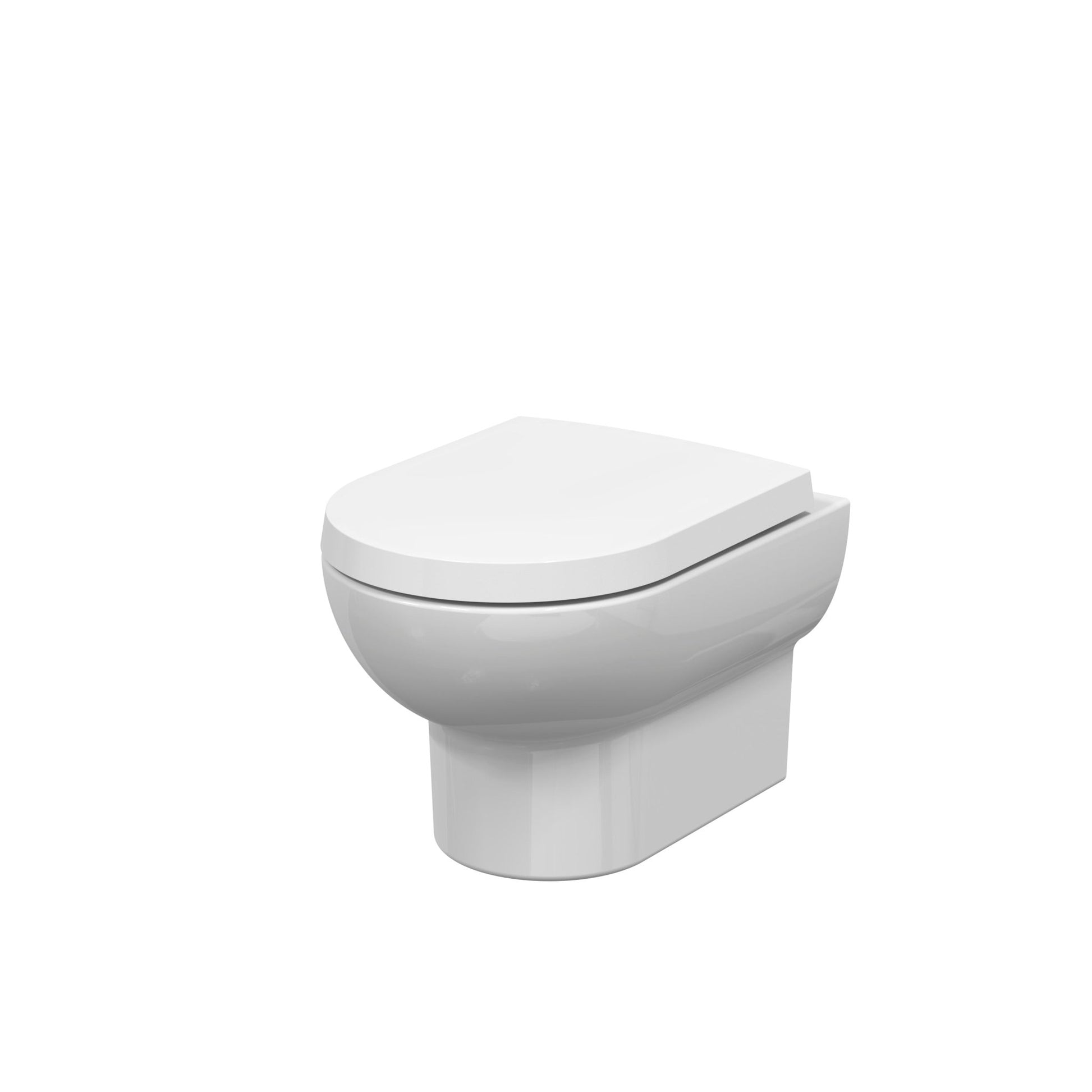 Nui Isla Wall Hung Pan Contemporary White Vitreous China 325x370x520mm - JJ Building Materials