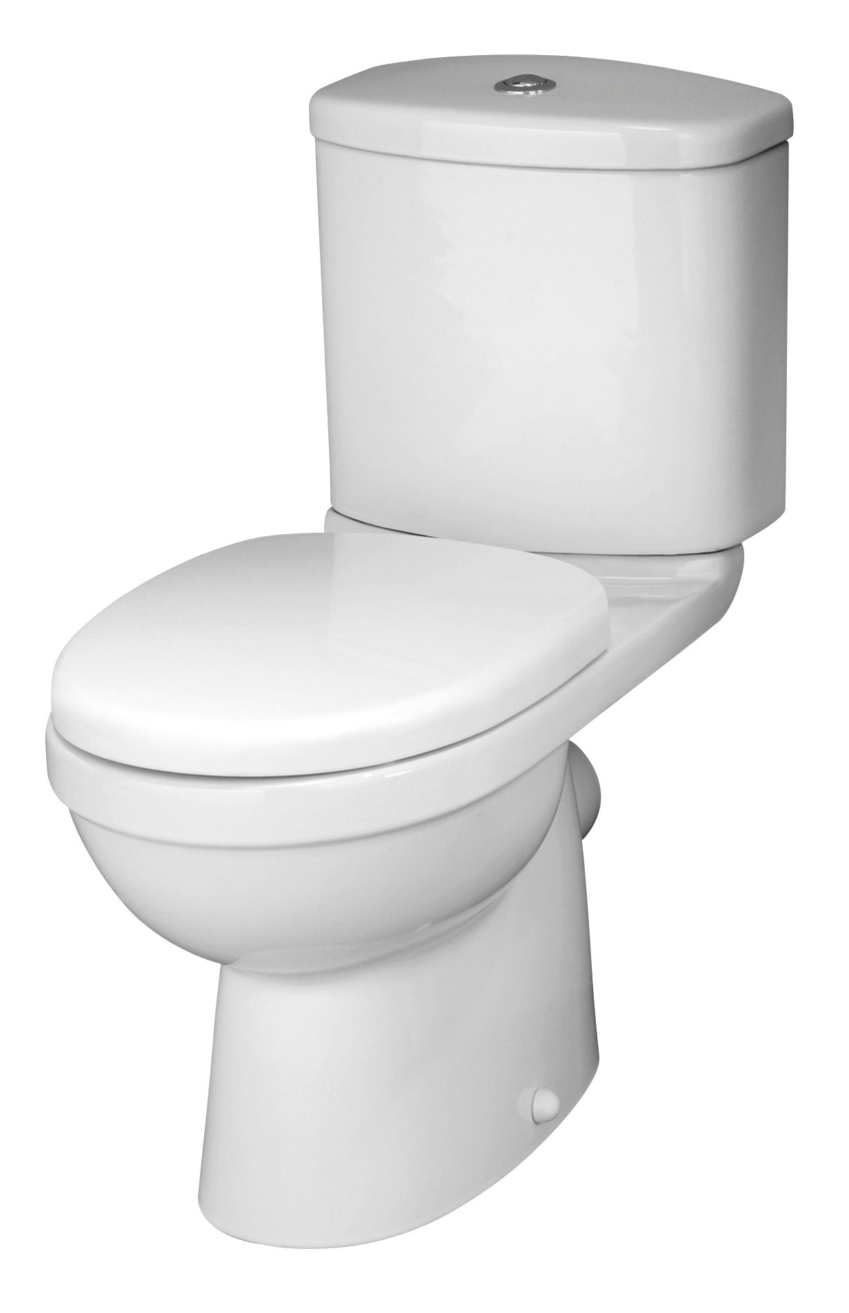 Nui Ivo Rimless Pan, Cistern & Seat Contemporary White Vitreous China 810x370x650mm - JJ Building Materials