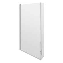 Nui L - shaped Bath Screen Hinged Contemporary Chrome Aluminium 1430x795x150mm - JJ Building Materials