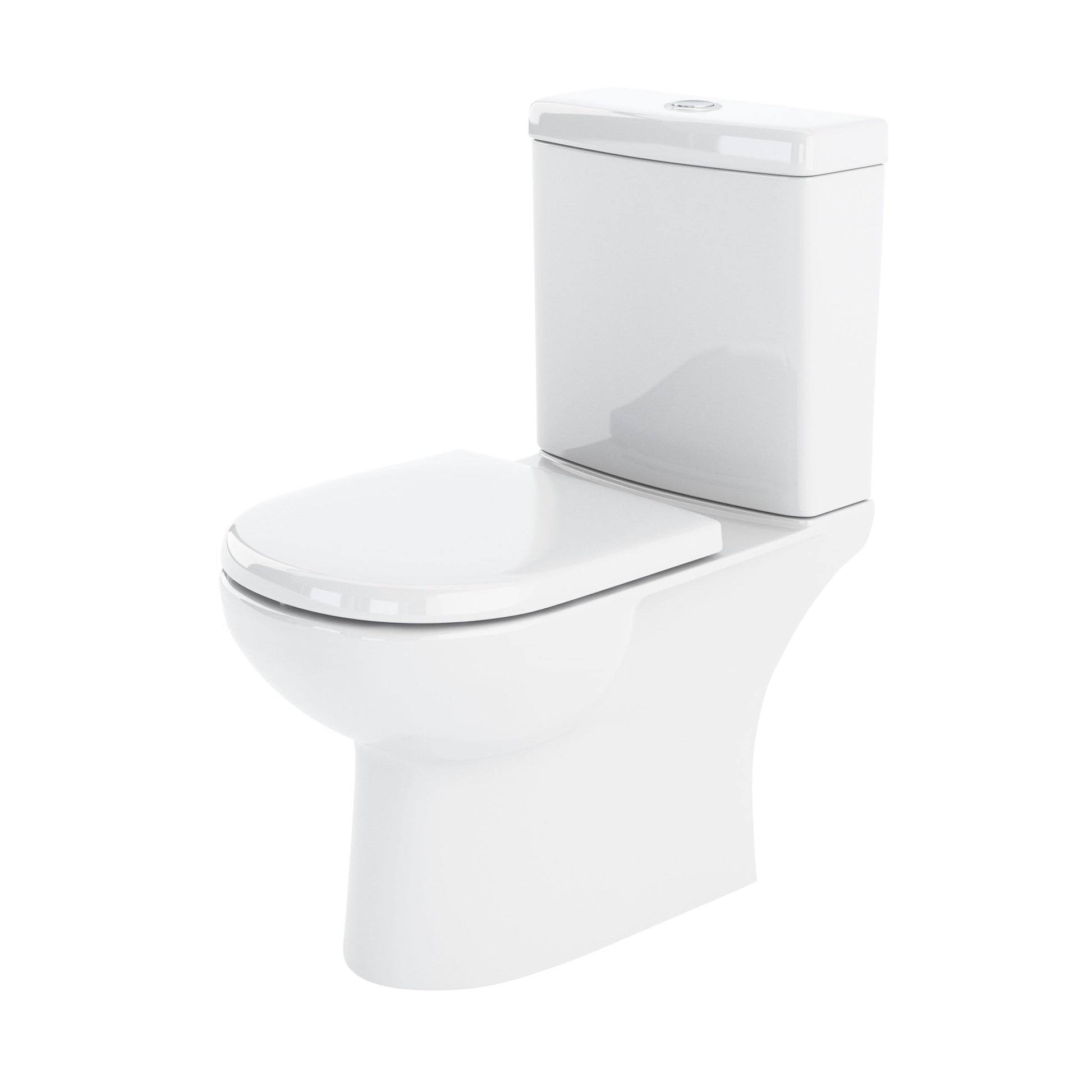 Nui Lawton Close Coupled Wc Contemporary White Vitreous China 825x395x670mm - JJ Building Materials