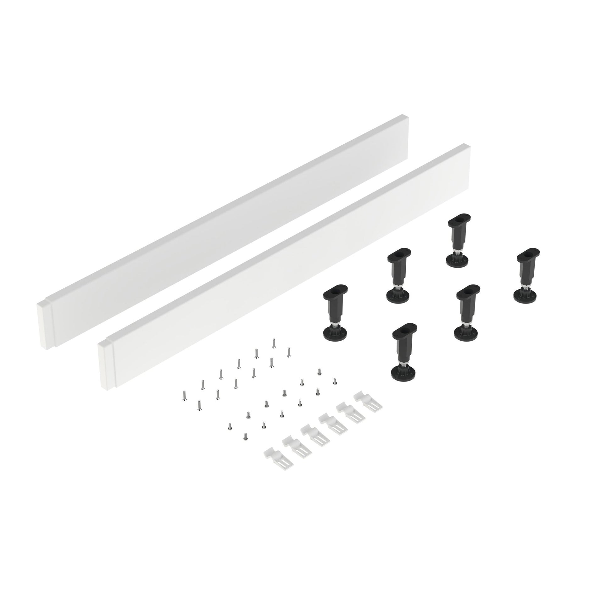 Nui Leg Sets And Plinths Leg Set & Plinth Kit (1000 Plinth X 2) Contemporary European White ABS 12x105x12mm - JJ Building Materials