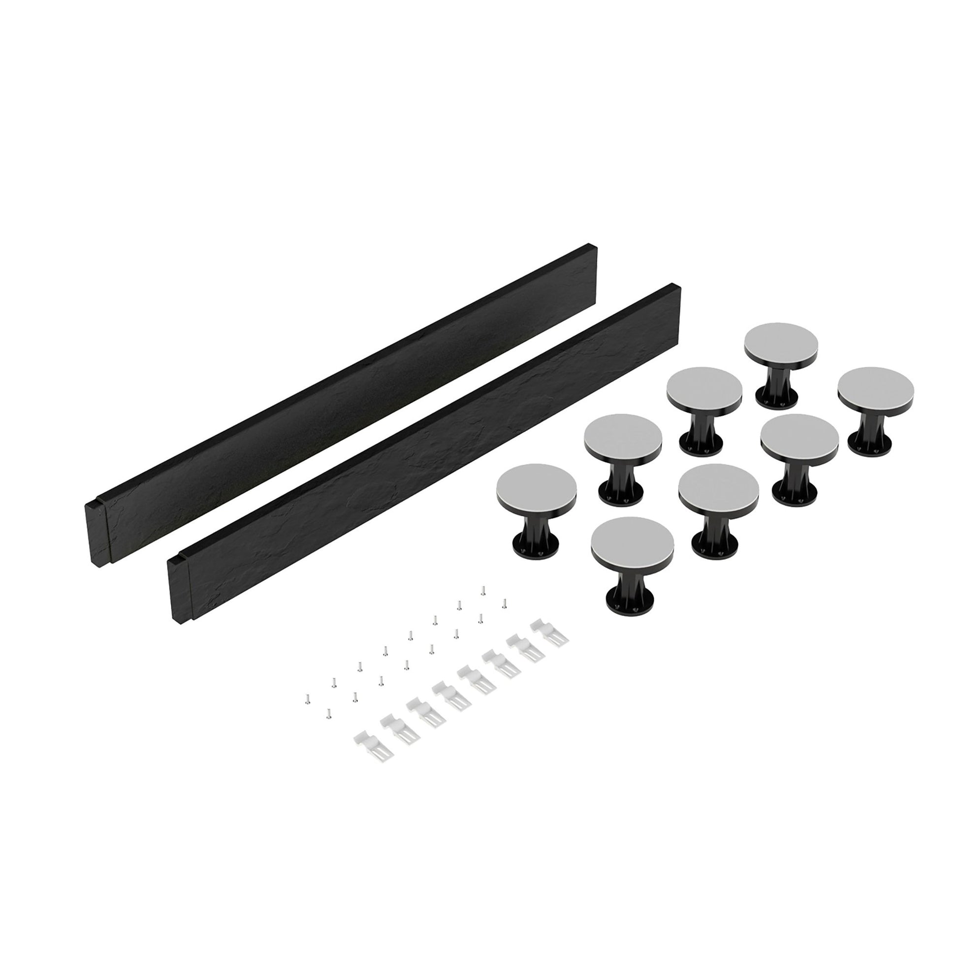 Nui Leg Sets And Plinths Leg Set Suitable For 1000 Square & Rectangular Trays Contemporary Grey Slate ABS 20x105x20mm - JJ Building Materials