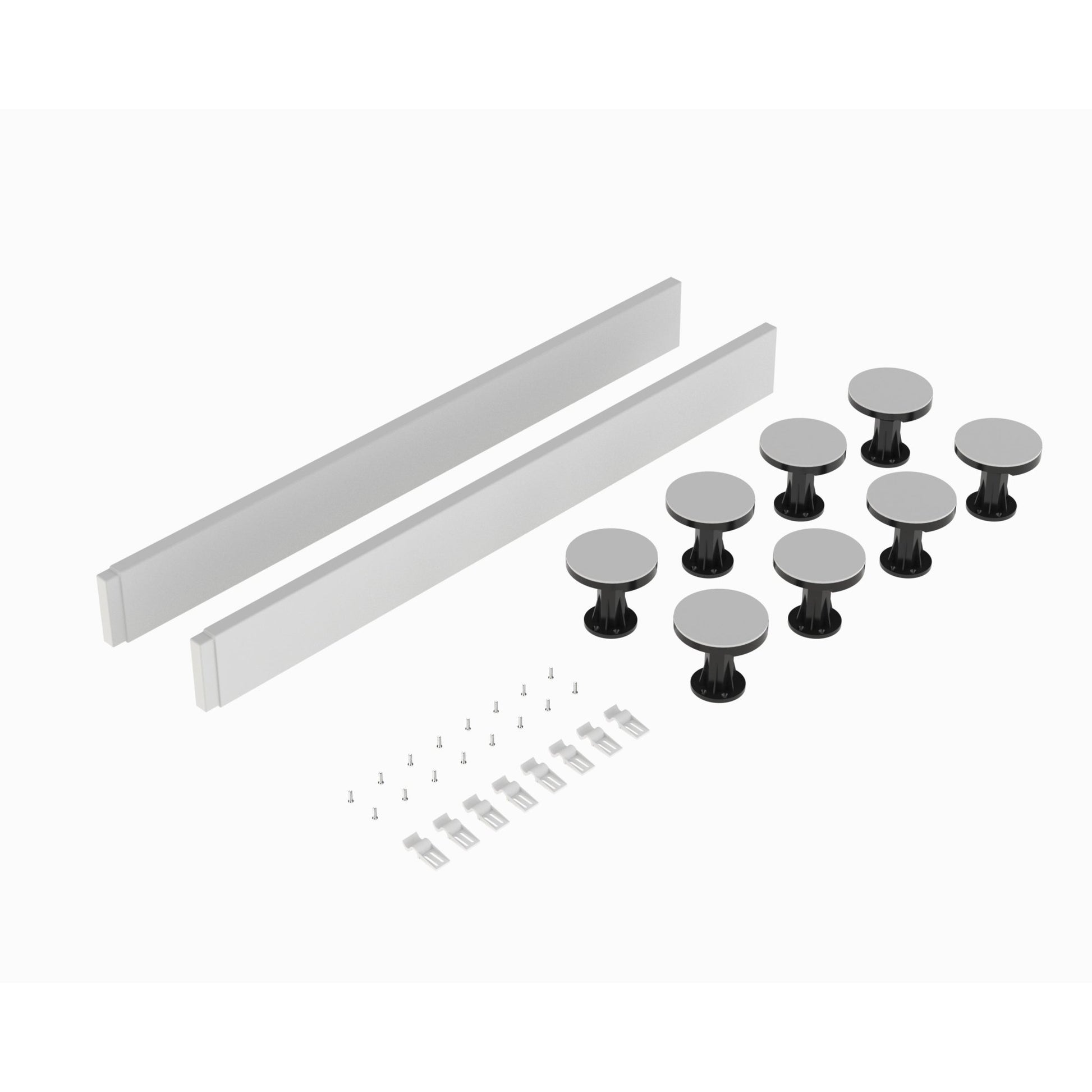Nui Leg Sets And Plinths Leg Set Suitable For 1000 Square & Rectangular Trays Contemporary White ABS 12x105x12mm - JJ Building Materials