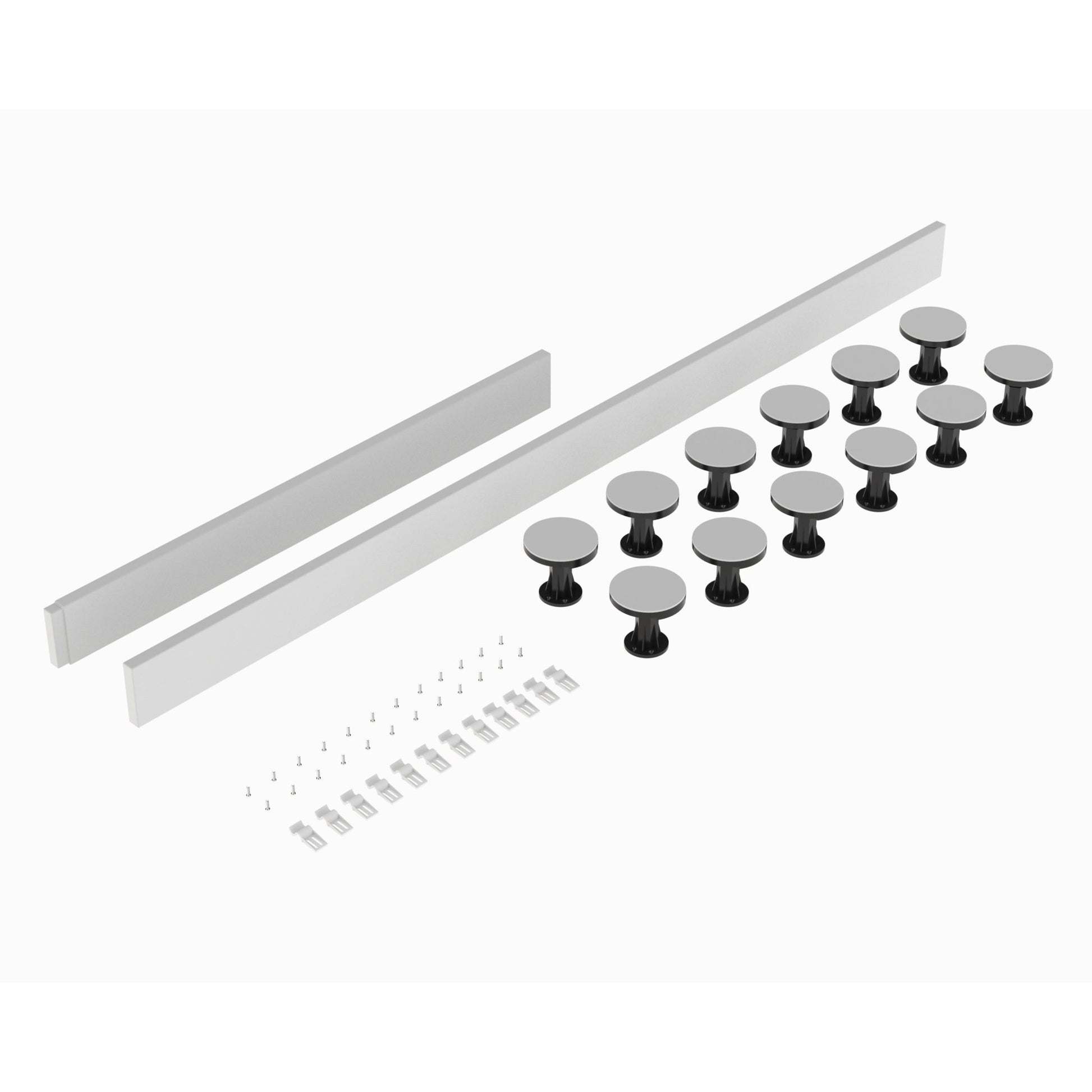 Nui Leg Sets And Plinths Leg Set Suitable For 1300 - 1800 Rectangular & Walk In Trays Contemporary White ABS 12x105x12mm - JJ Building Materials