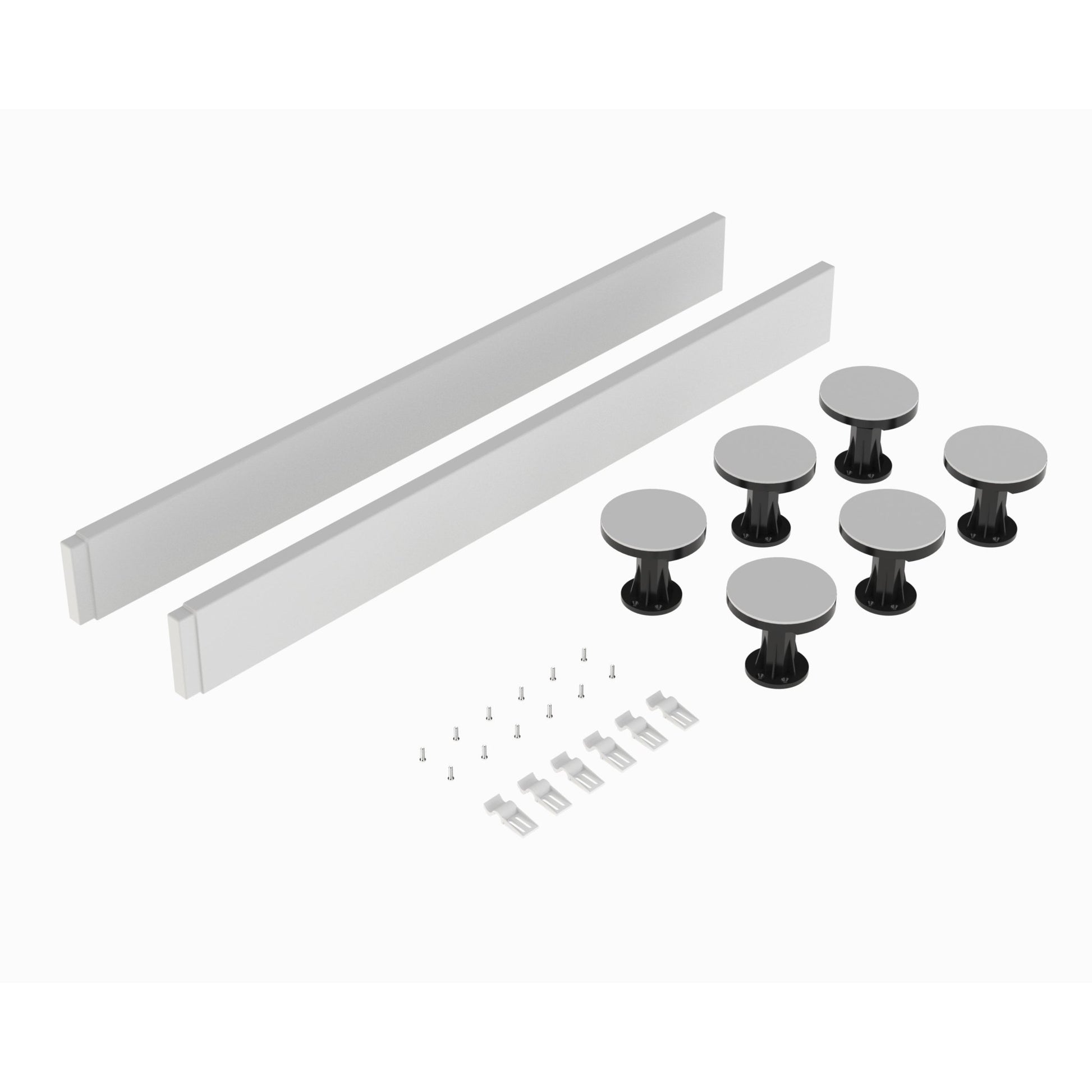 Nui Leg Sets And Plinths Leg Set Suitable For 700 - 900 Square & Rectangular Trays Contemporary White ABS 1000x105x12mm - JJ Building Materials